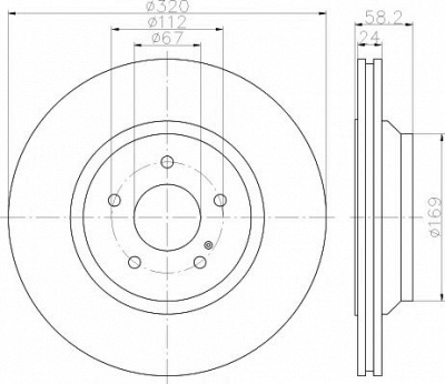 HELLA PAGID 8dd355113991 -  Тормозной диск